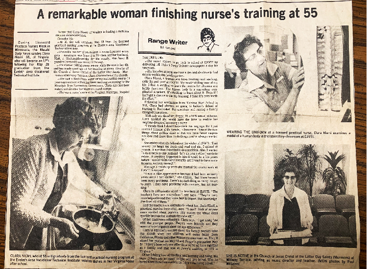 1980年报纸文章Claire Niemi,Ann Purcell祖母
